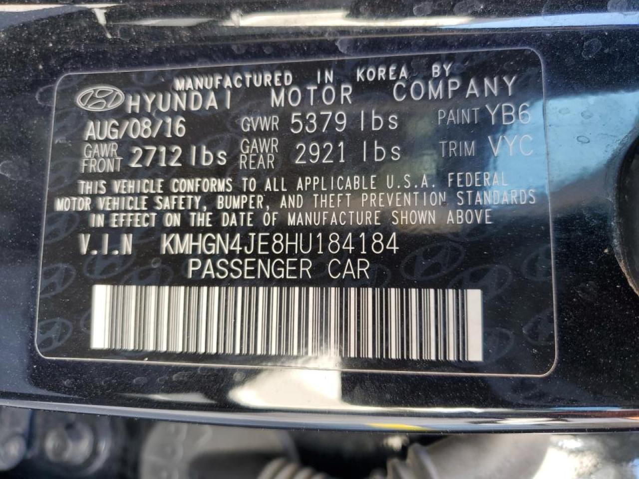 2017 Genesis G80 - Image 14