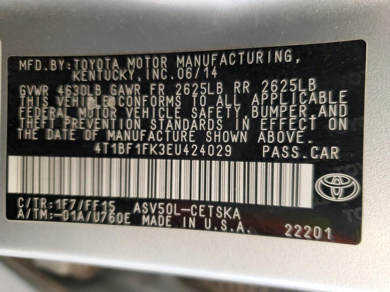 2014 Toyota Camry - Image 12