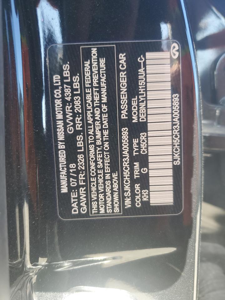 2018 Infiniti Qx30 Pure VIN: SJKCH5CR3JA005893 Lot: 47172135