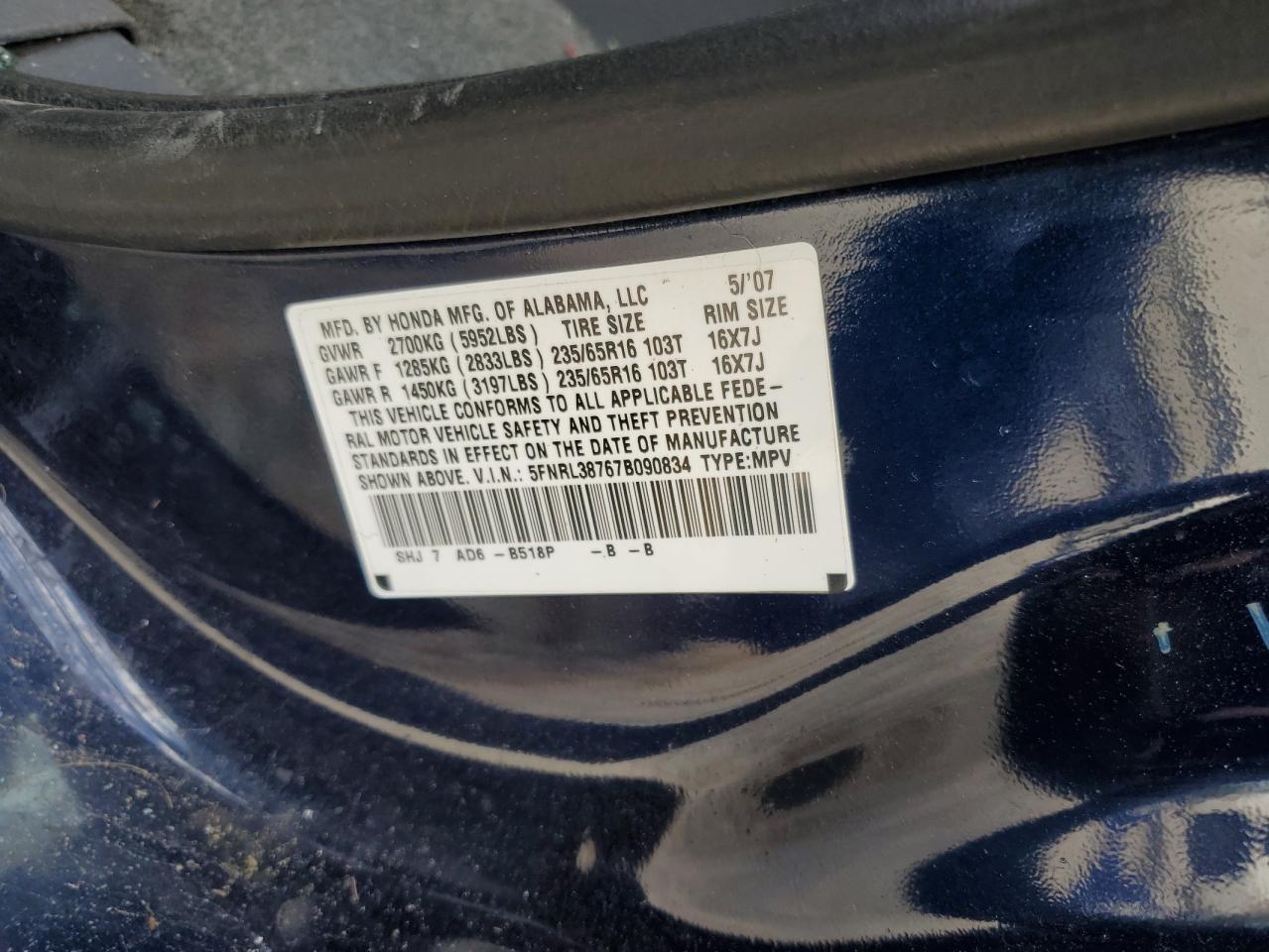 2007 Honda Odyssey - Image 15