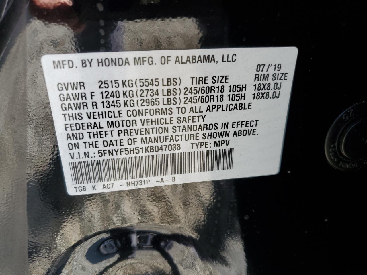 2019 Honda Pilot - Image 14