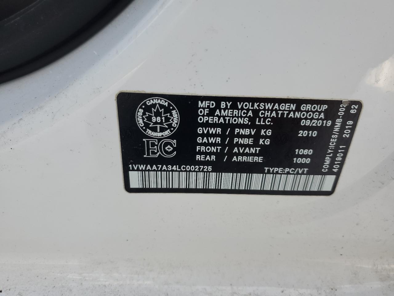 2020 Volkswagen Passat - Image 12