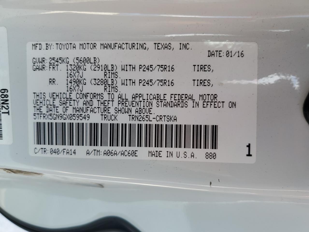 2016 Toyota Tacoma - Image 14