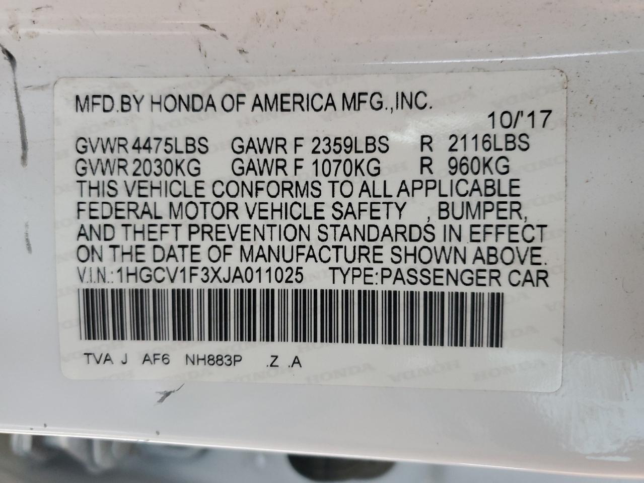 2018 Honda Accord - Image 13