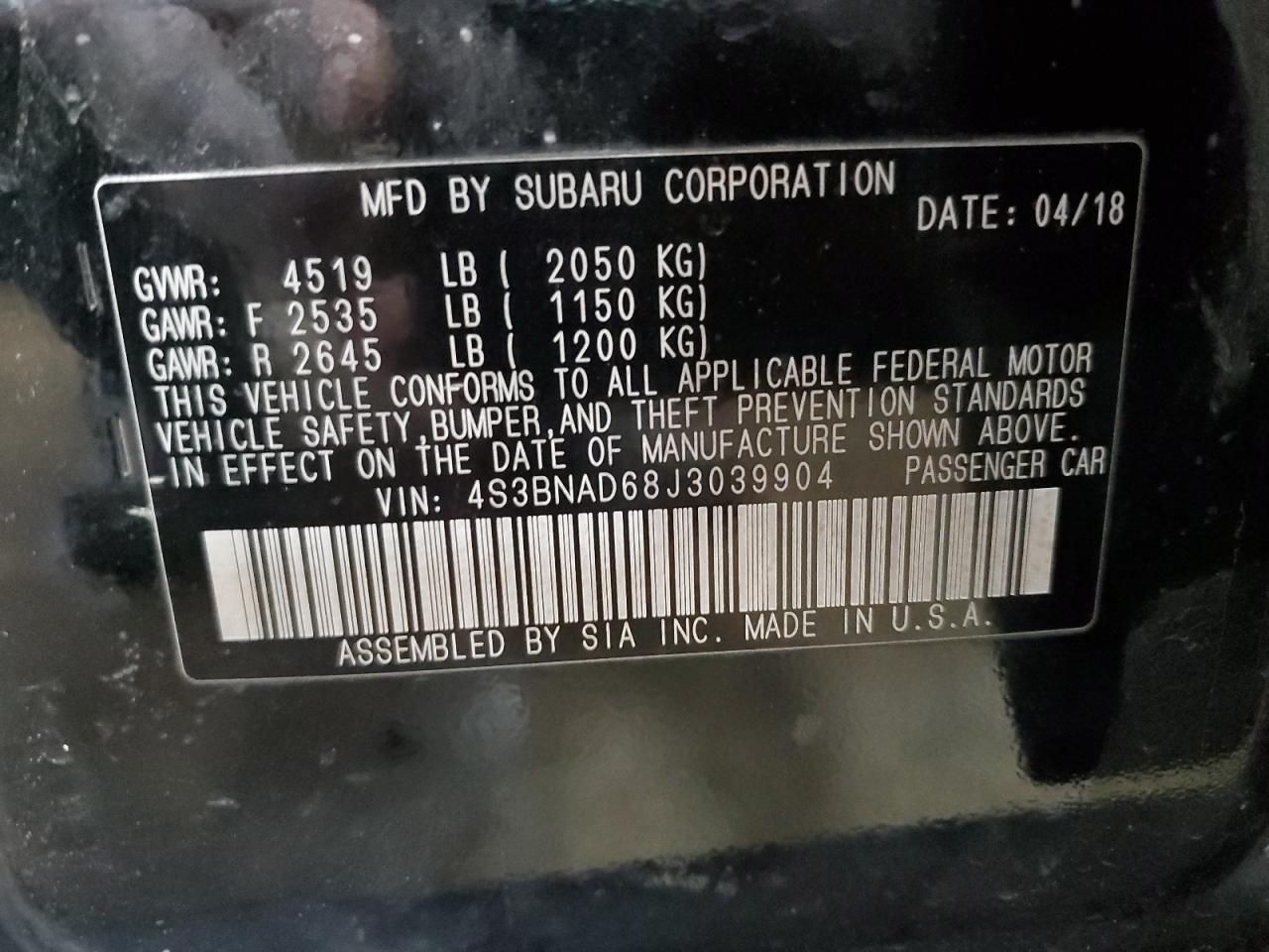 2018 Subaru Legacy - Image 12