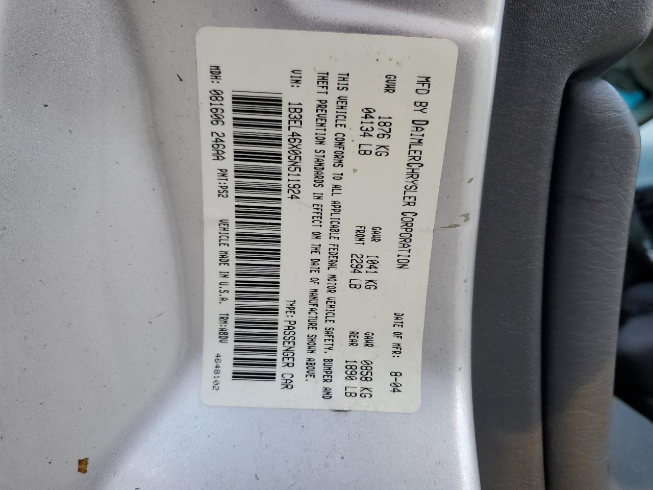 2005 Dodge Stratus - Image 12