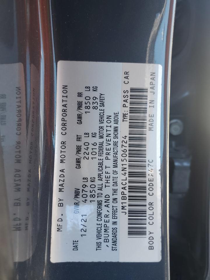 2022 Mazda 3 Preferred VIN: JM1BPACL4N1506724 Lot: 46748555