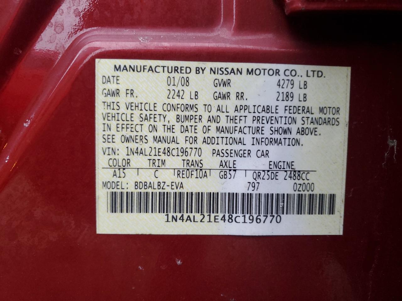 2008 Nissan Altima - Image 12