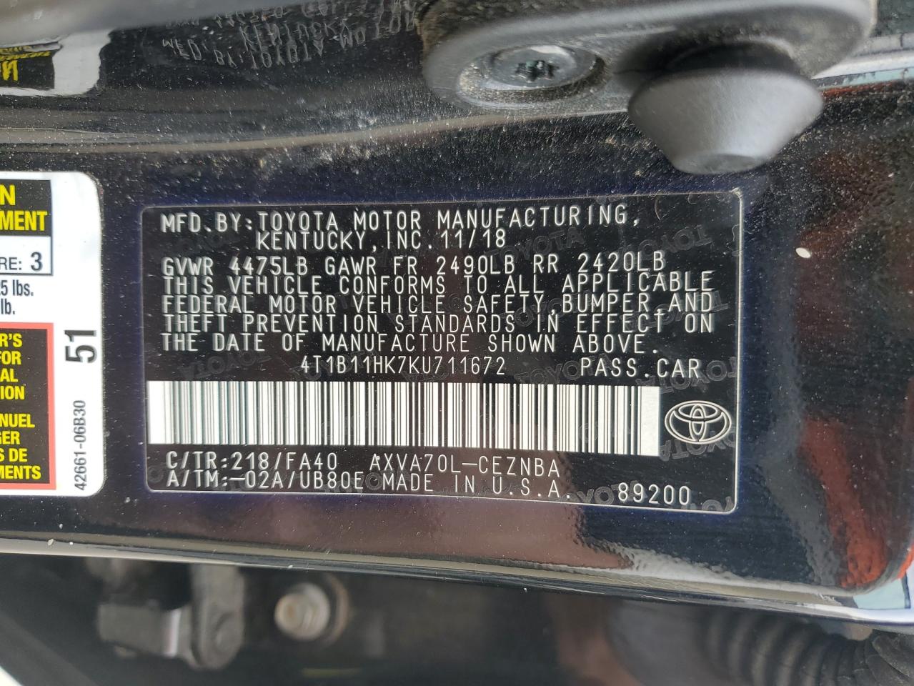 2019 Toyota Camry - Image 12