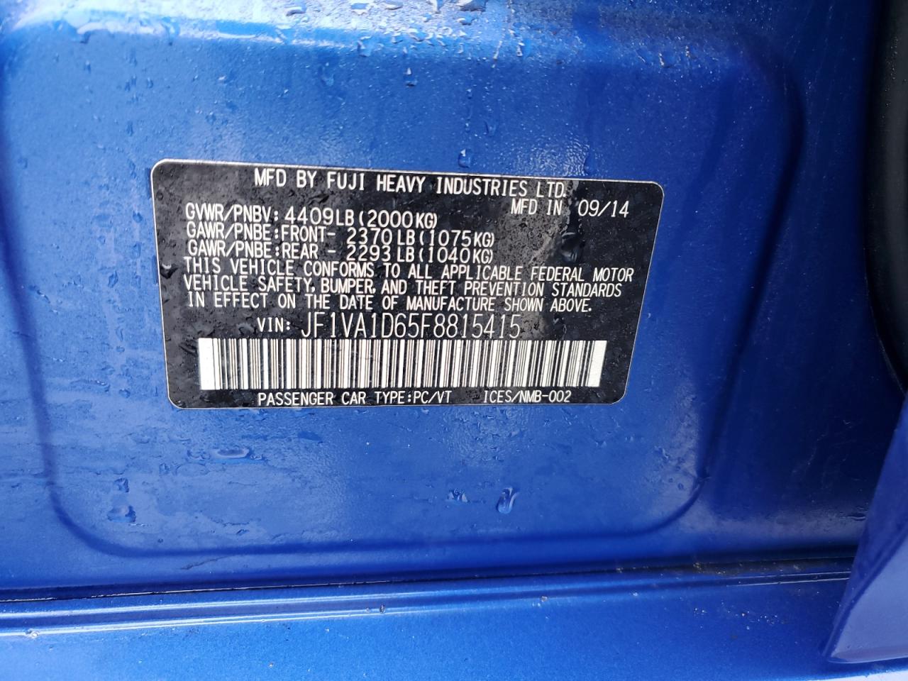 2015 Subaru WRX - Image 12