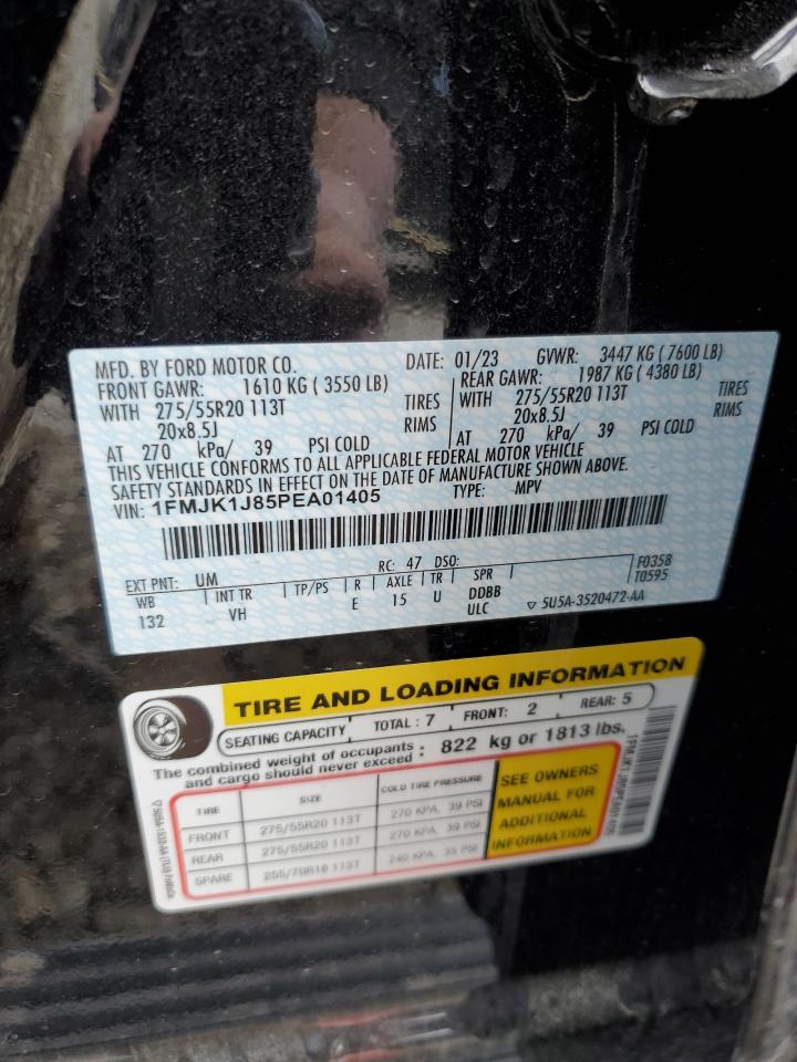 1fmjk1j85pea01405 1FMJK1J85PEA01405 2023 Ford Expedition Max Xlt