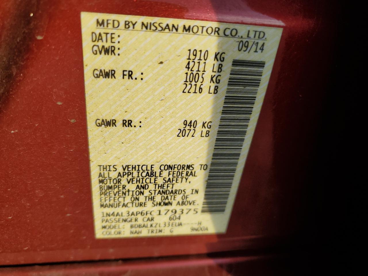 2015 Nissan Altima - Image 12