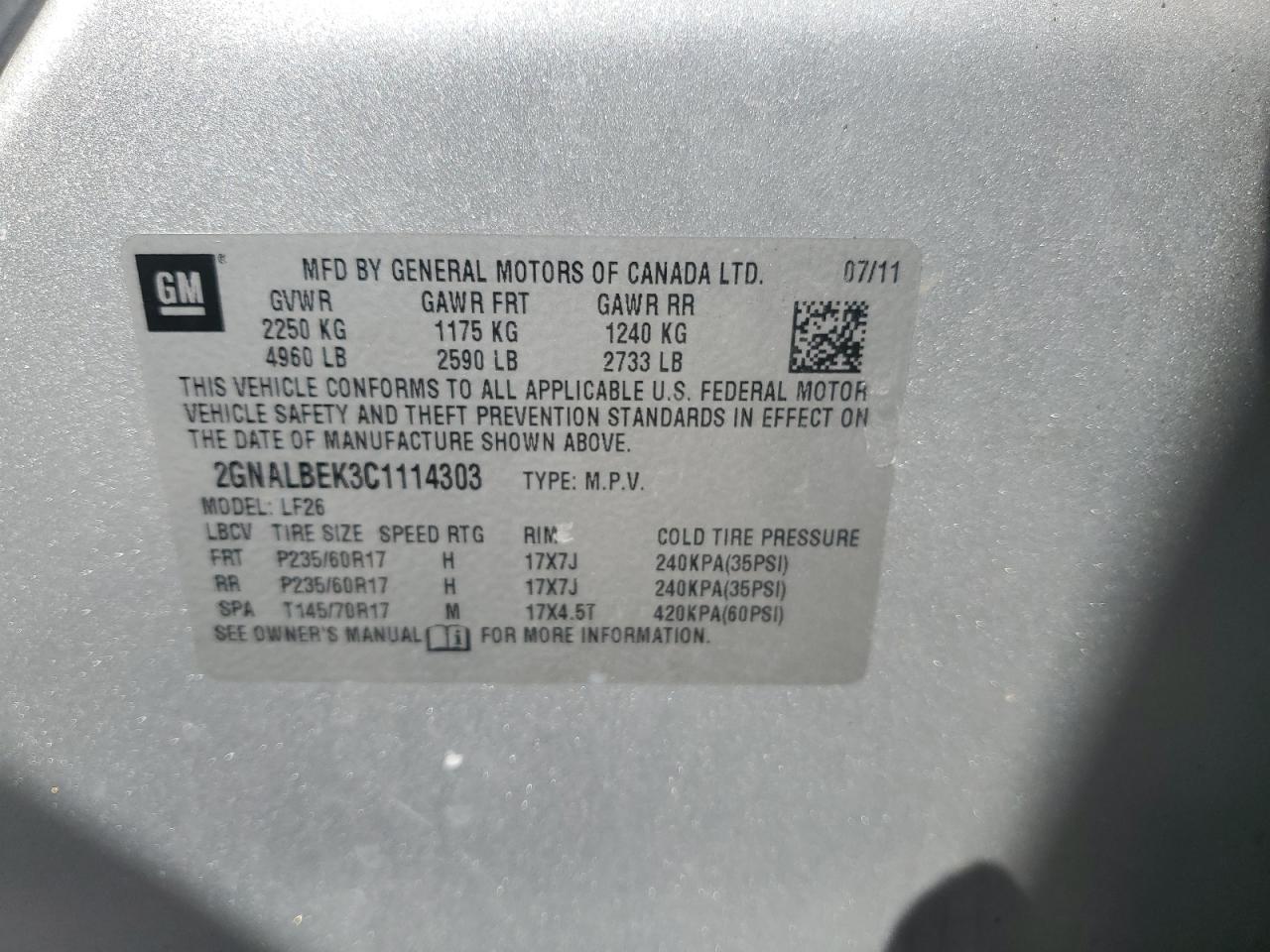 2012 Chevrolet Equinox - Image 12