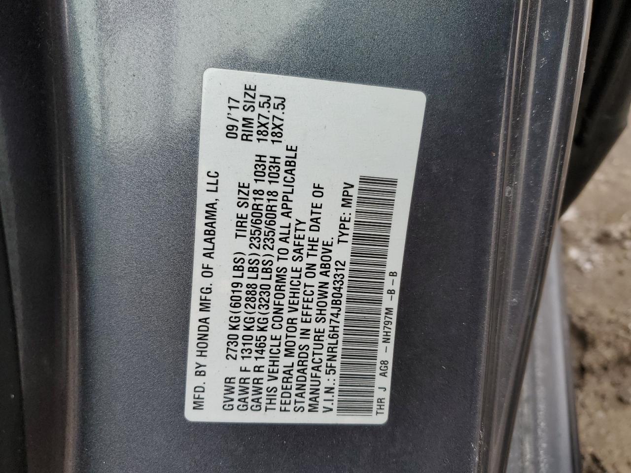 2018 Honda Odyssey - Image 13
