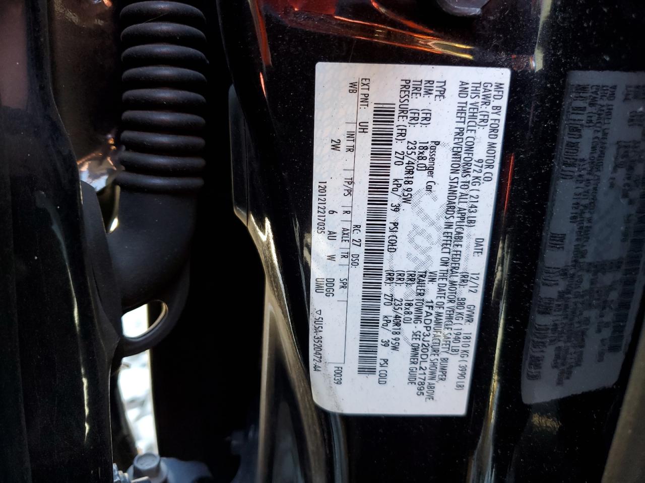 2013 Ford Focus Titanium VIN: 1FADP3J20DL217895 Lot: 47572854