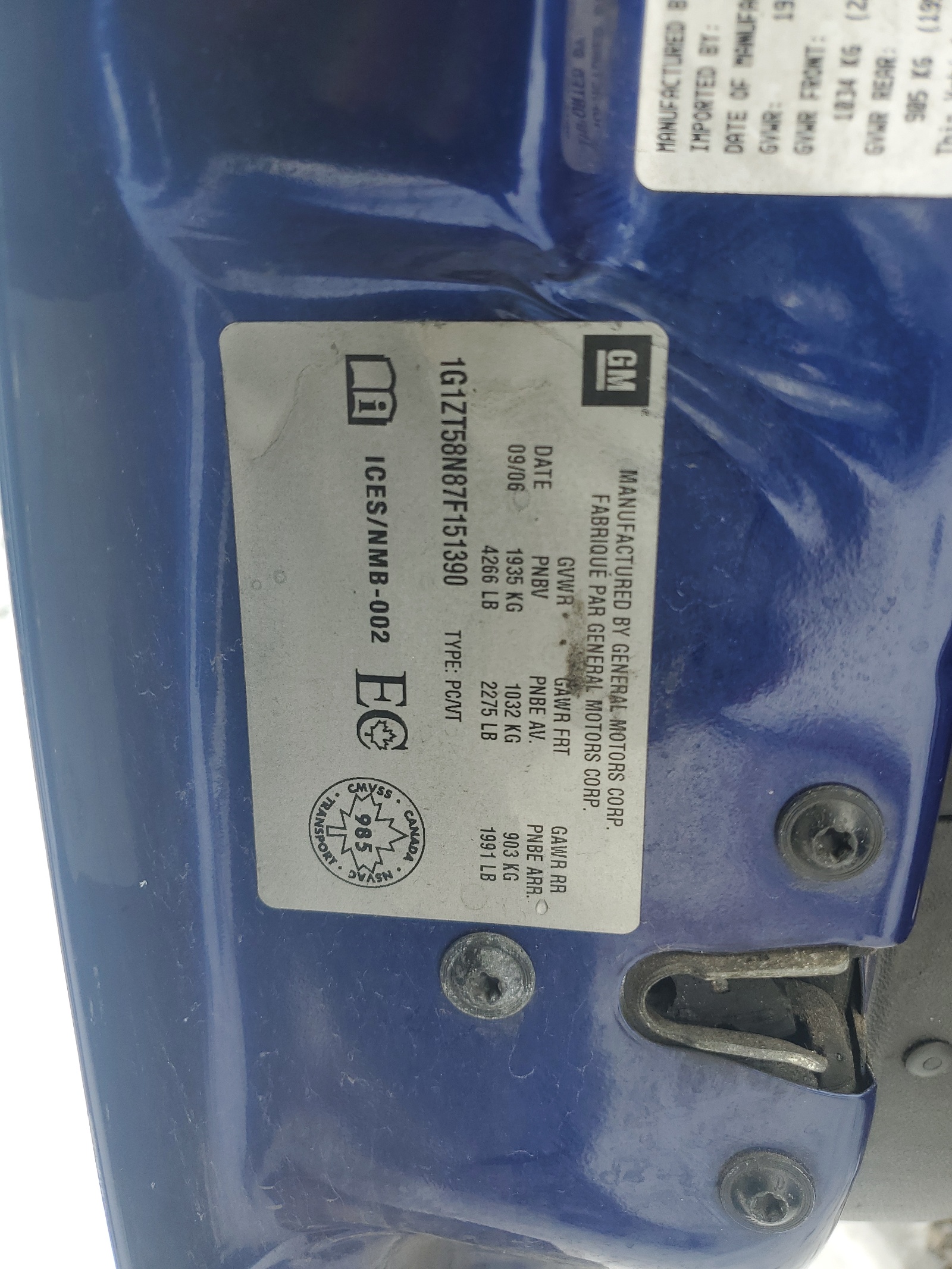 1G1ZT58N87F151390 2007 Chevrolet Malibu Lt