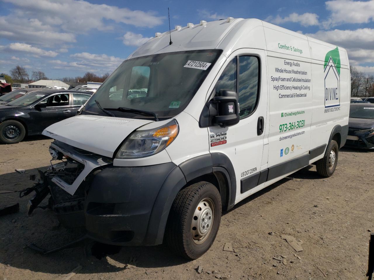 2019 Ram Promaster 2500 2500 High იყიდება Hillsborough-ში, NJ - Front End