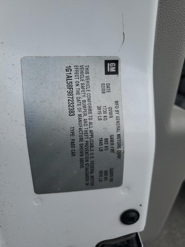 2008 Chevrolet Cobalt Lt VIN: 1G1AL58F987232383 Lot: 64453354