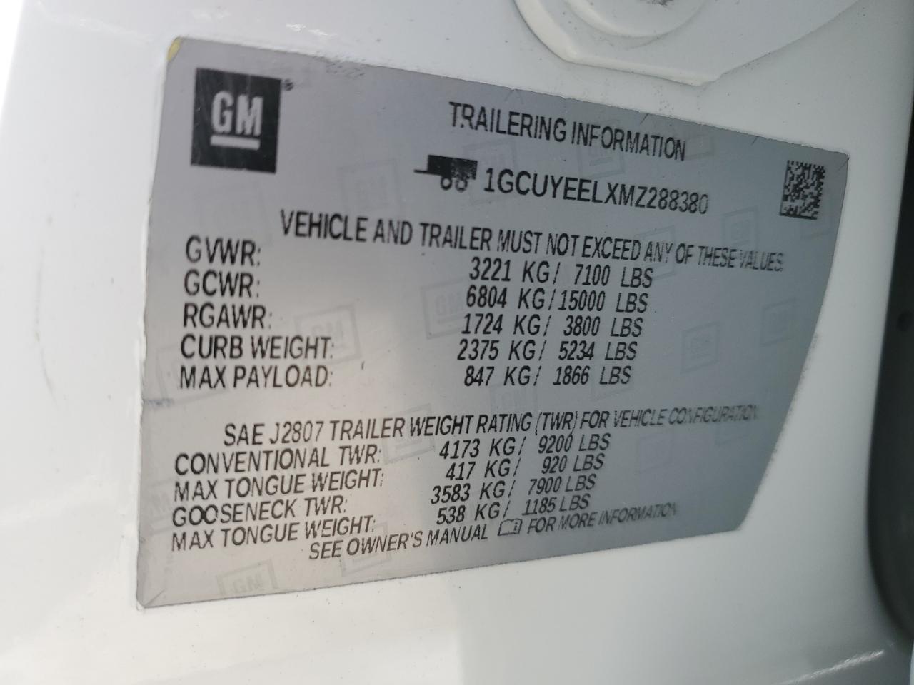 2021 Chevrolet Silverado K1500 Rst VIN: 1GCUYEELXMZ288380 Lot: 47133254