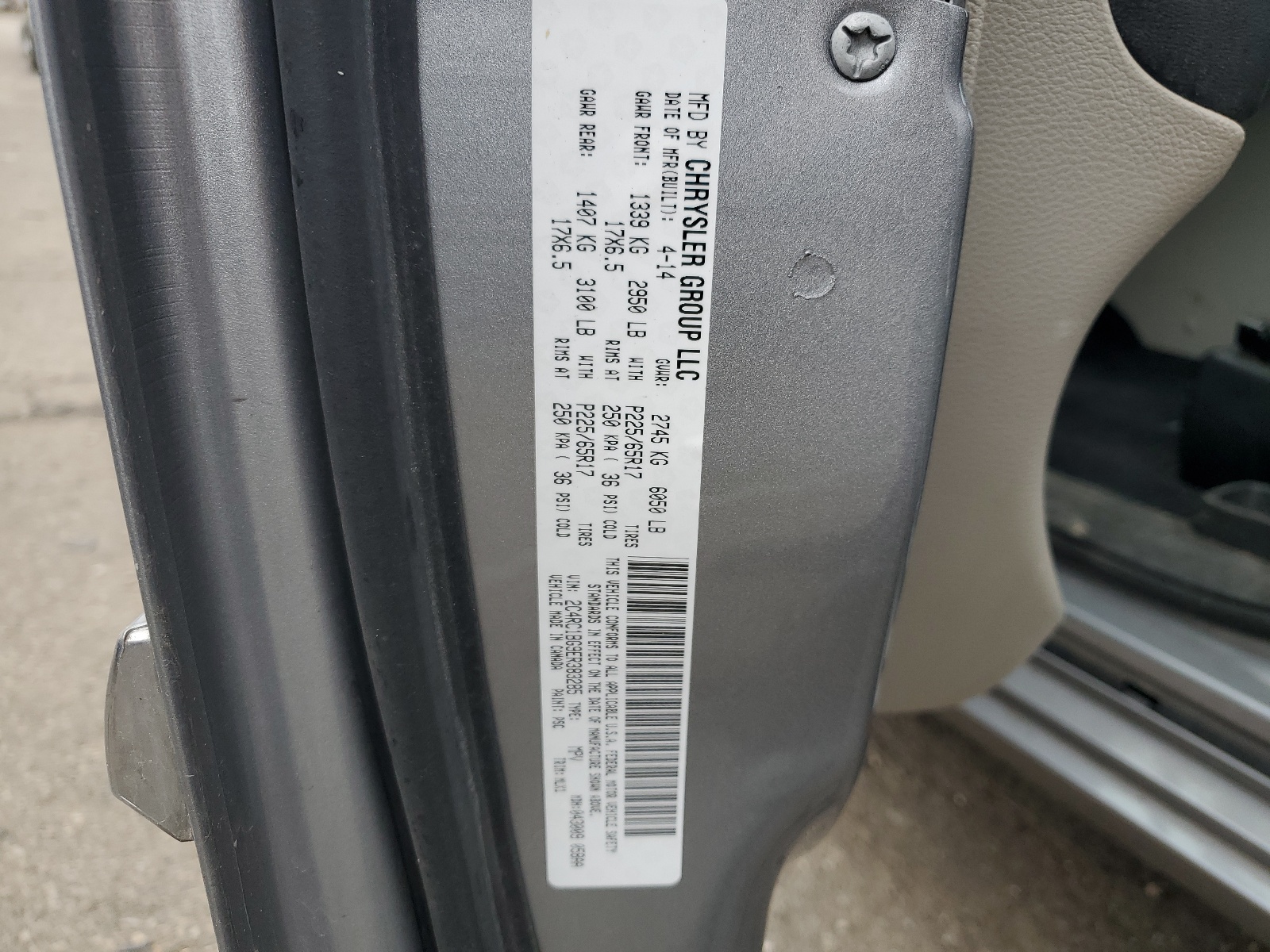 2C4RC1BG9ER383285 2014 Chrysler Town & Country Touring