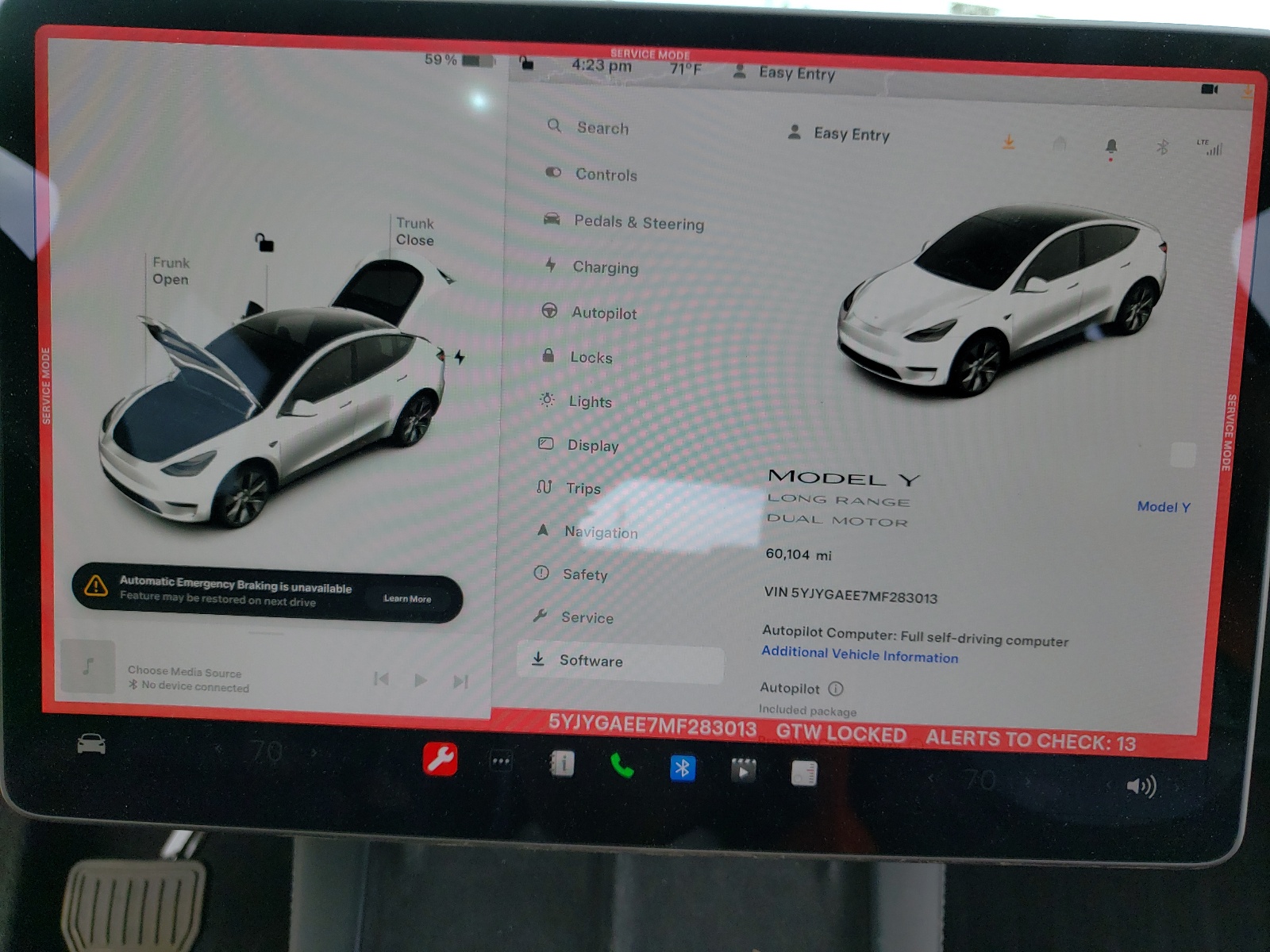 2021 Tesla Model Y vin: 5YJYGAEE7MF283013