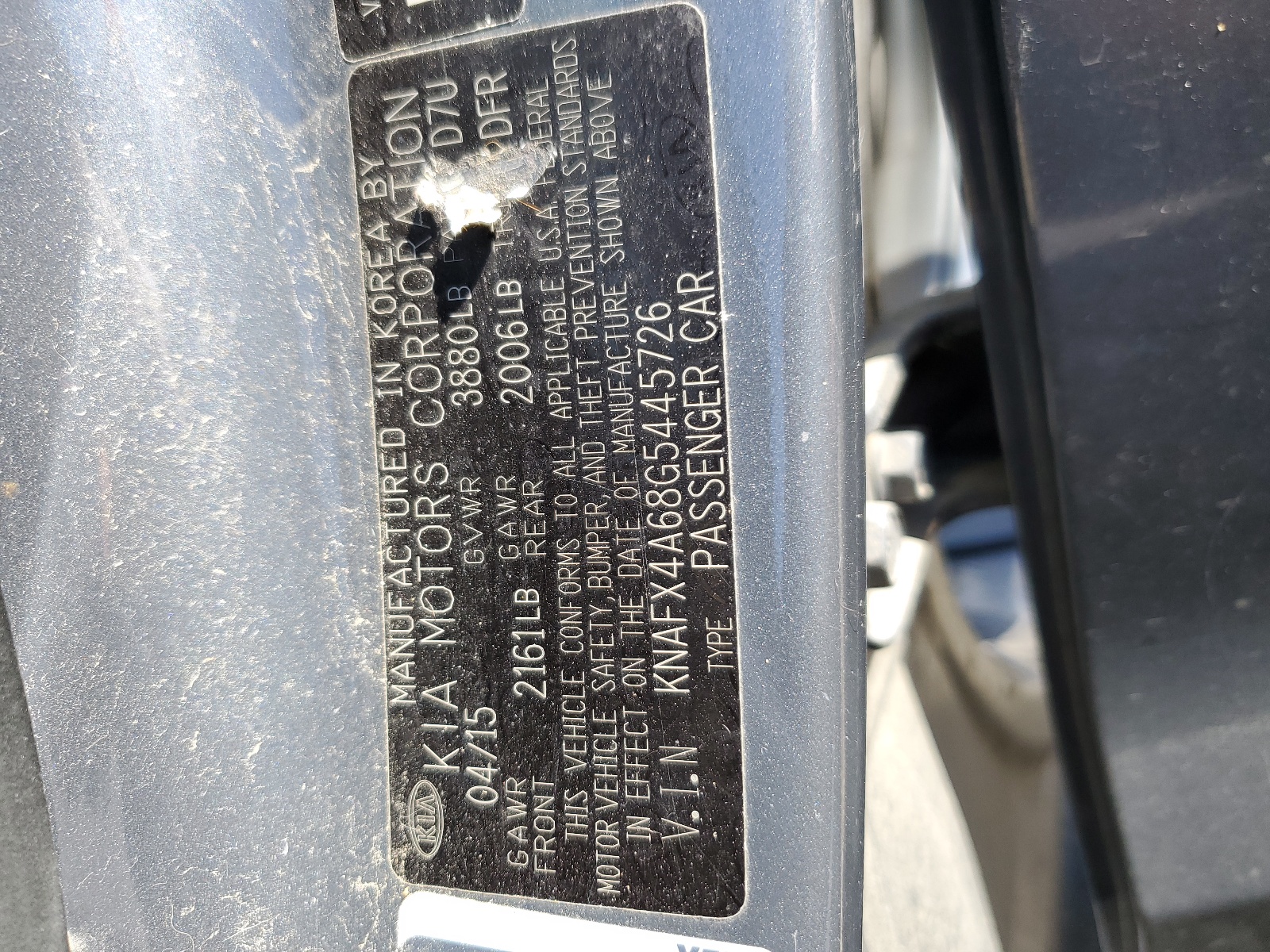 KNAFX4A68G5445726 2016 Kia Forte Lx