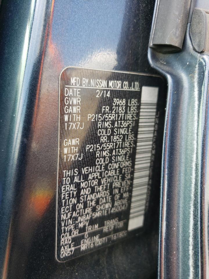 2014 Nissan Juke S VIN: JN8AF5MR1ET450047 Lot: 45854794