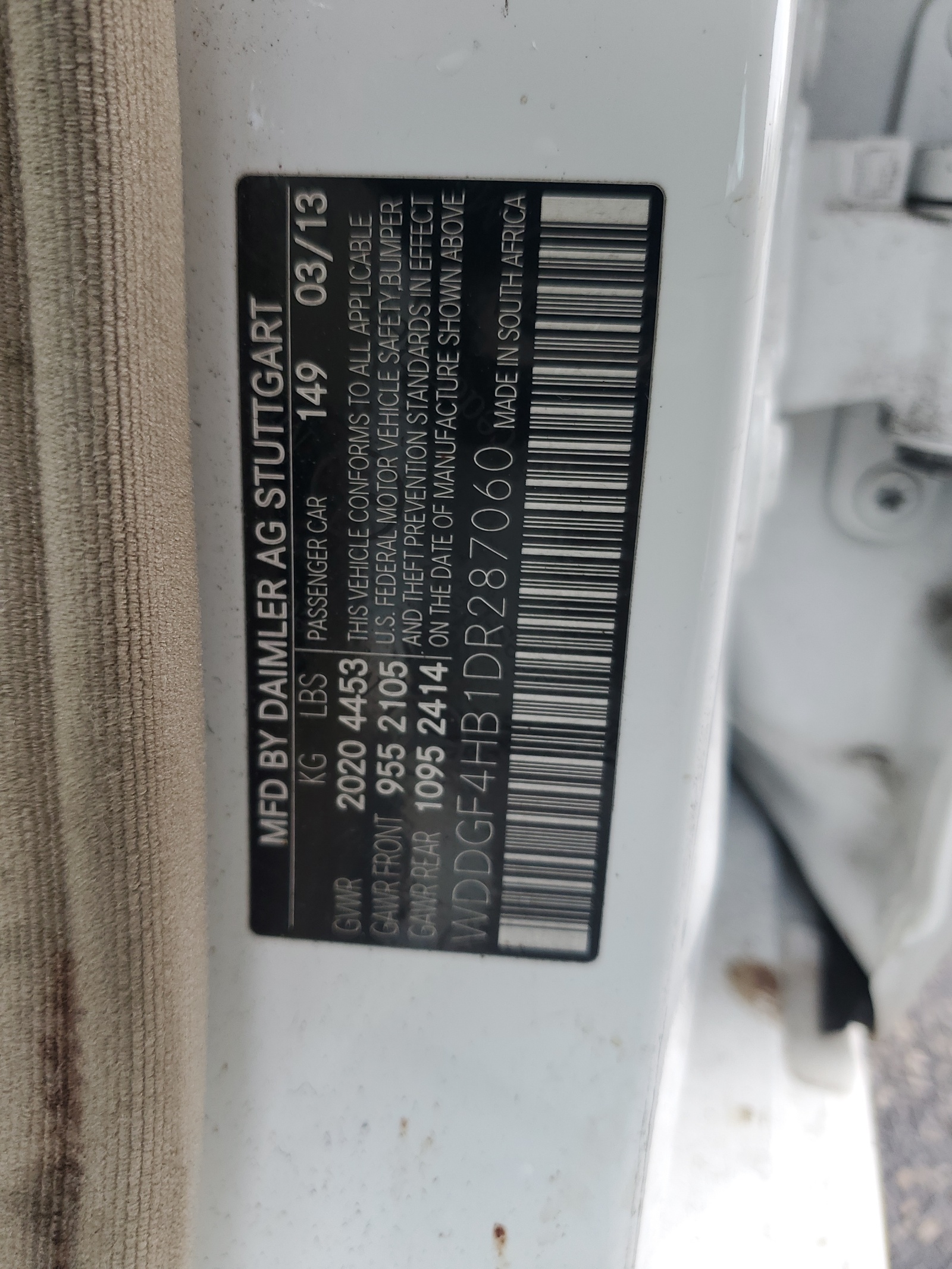 WDDGF4HB1DR287060 2013 Mercedes-Benz C 250