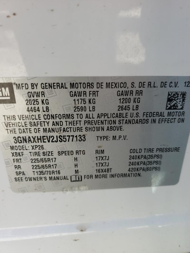 3GNAXHEV2JS577133 2018 Chevrolet Equinox Ls