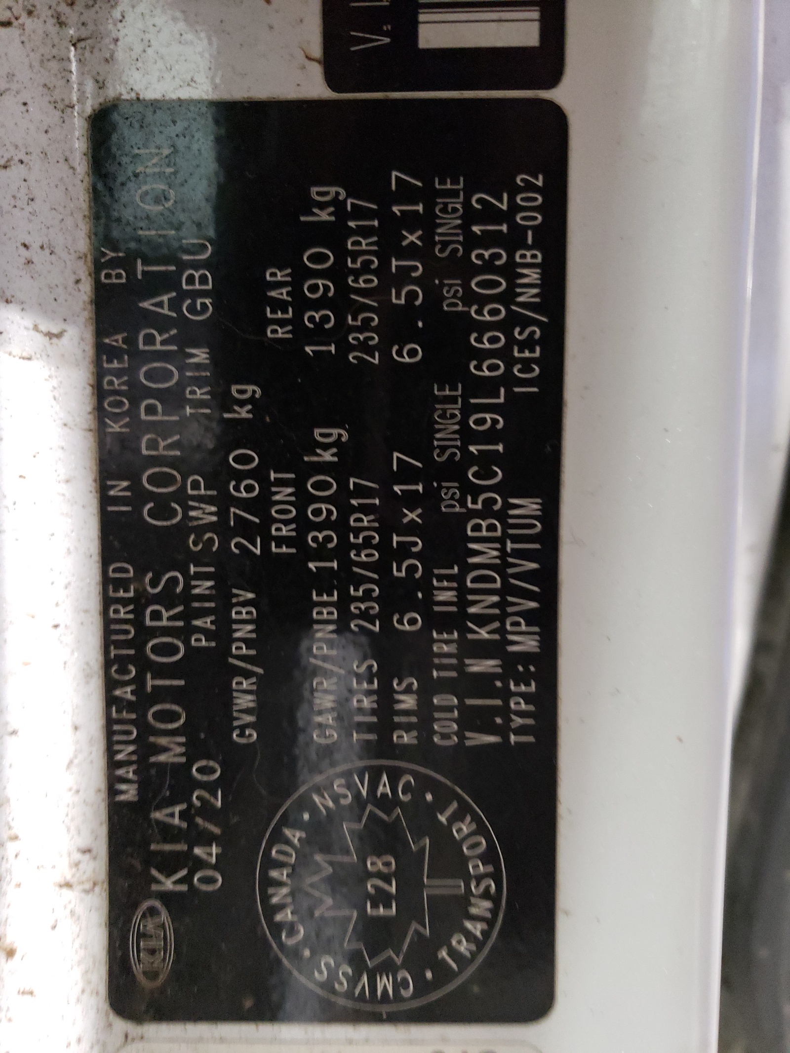 KNDMB5C19L6660312 2020 Kia Sedona Lx