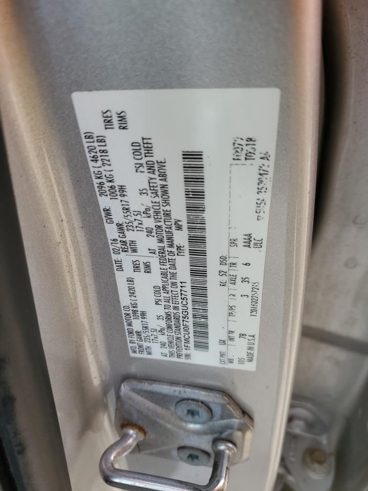 2016 Ford Escape S VIN: 1FMCU0F75GUC57711 Lot: 47044454