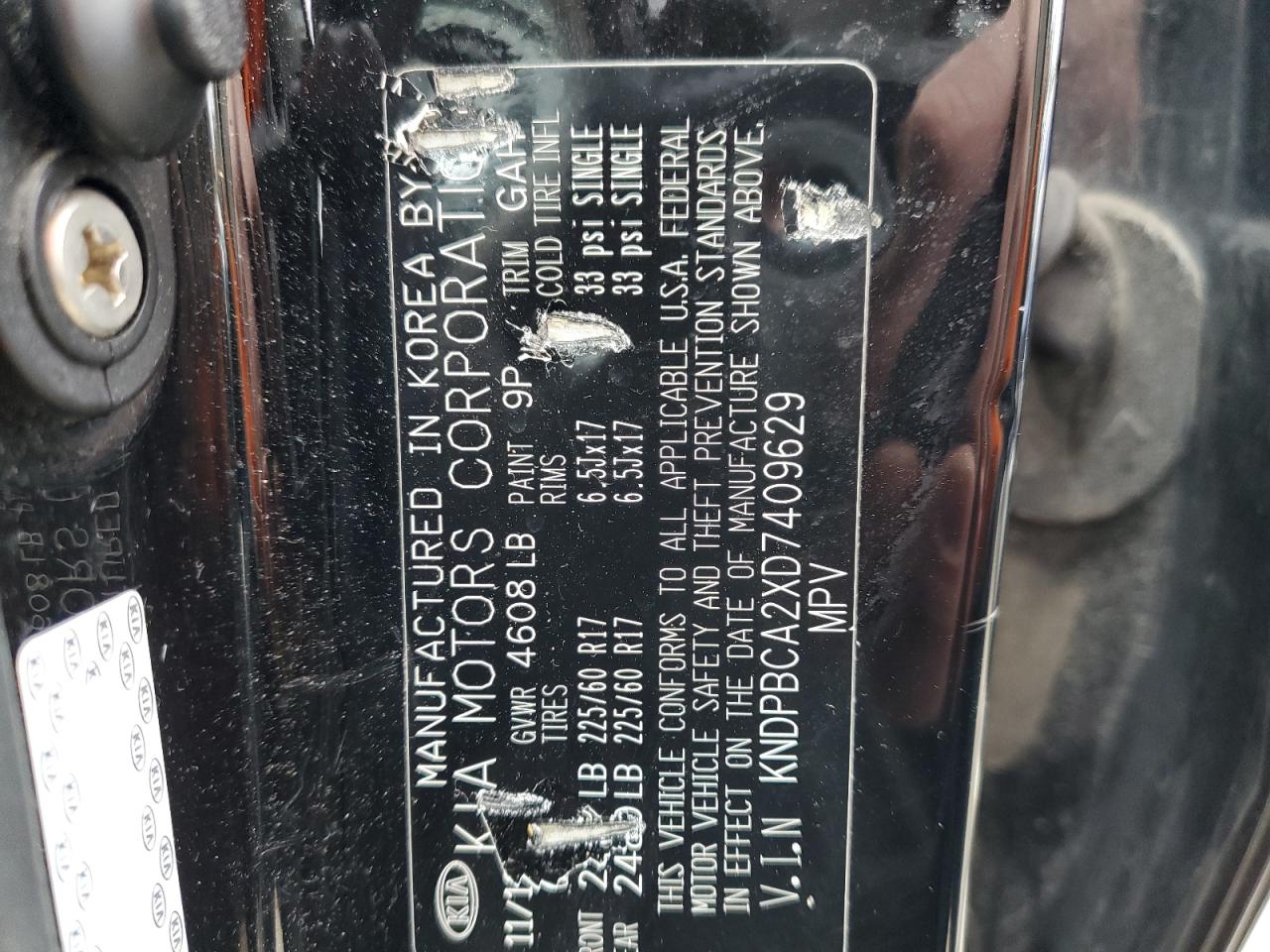 2013 Kia Sportage Lx VIN: KNDPBCA2XD7409629 Lot: 60122304