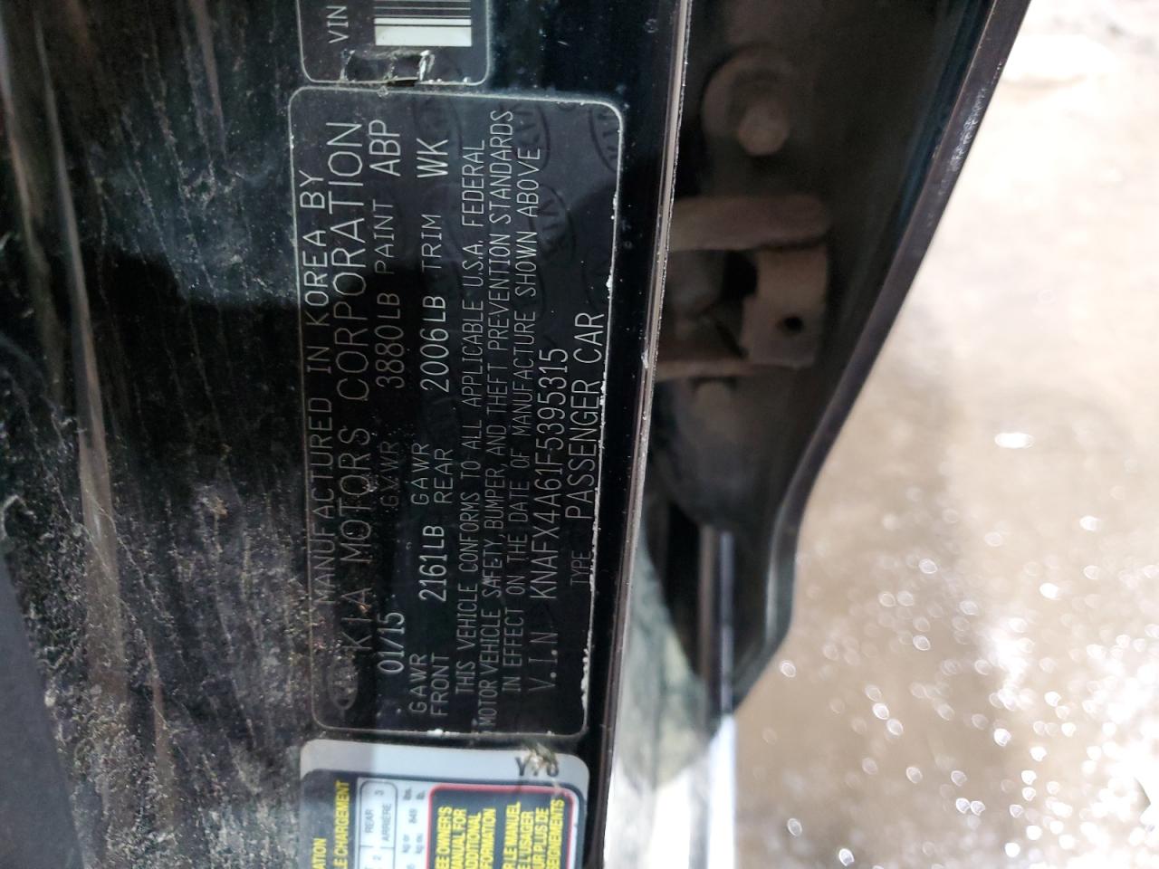 2015 Kia Forte Lx VIN: KNAFX4A61F5395315 Lot: 46970434