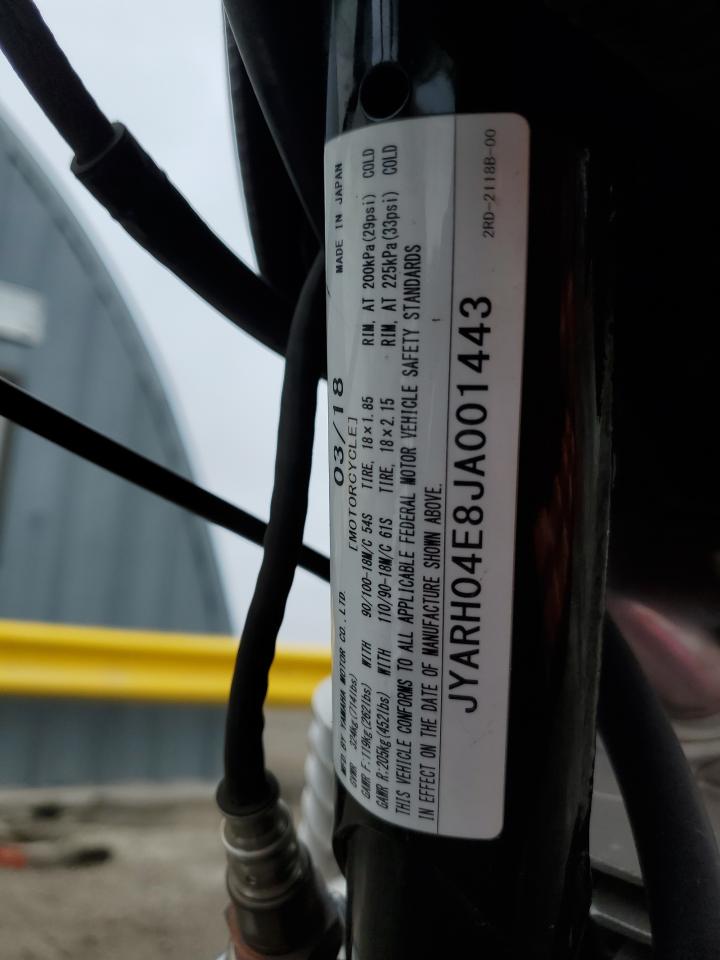2018 Yamaha Sr400 VIN: JYARH04E8JA001443 Lot: 46389044