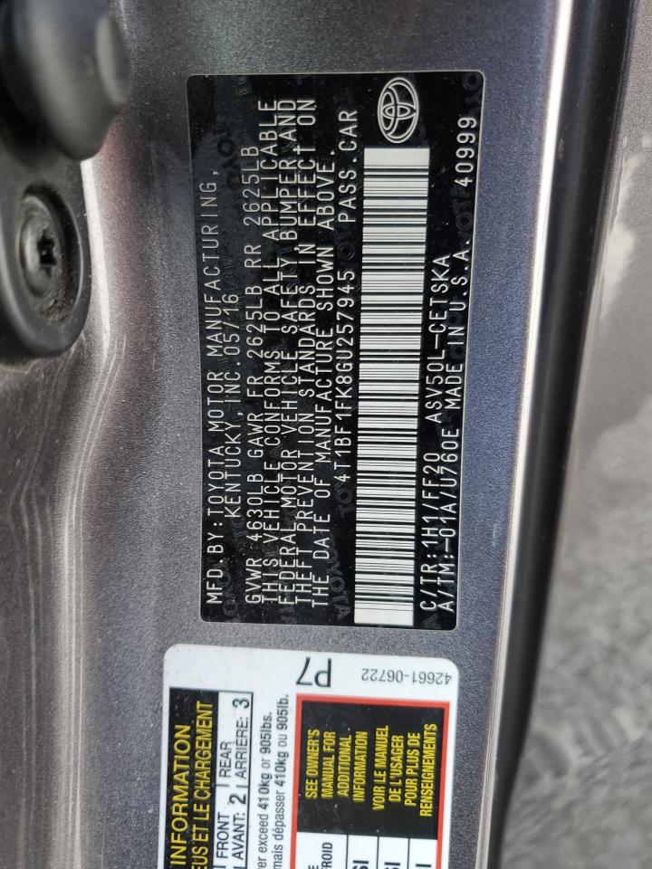 4T1BF1FK8GU257945 2016 Toyota Camry Le