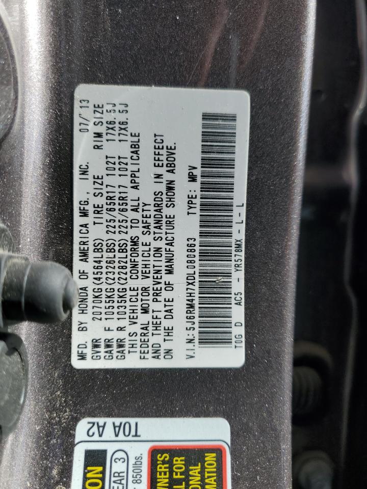 5J6RM4H7XDL080863 2013 Honda Cr-V Exl