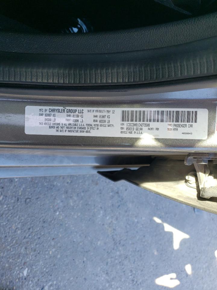 2012 Chrysler 200 Lx VIN: 1C3CCBAB1CN273508 Lot: 45608214