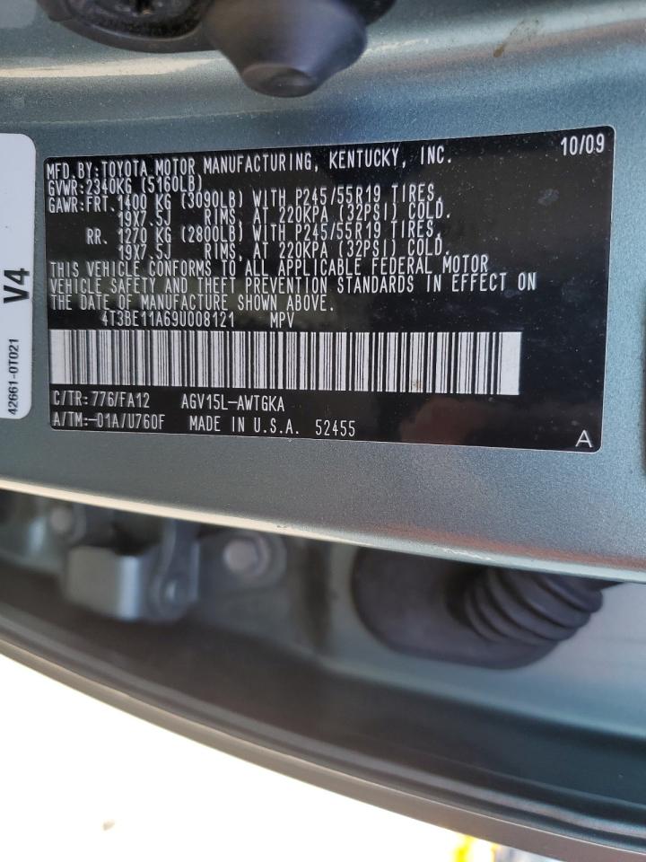 2009 Toyota Venza VIN: 4T3BE11A69U008121 Lot: 43290804