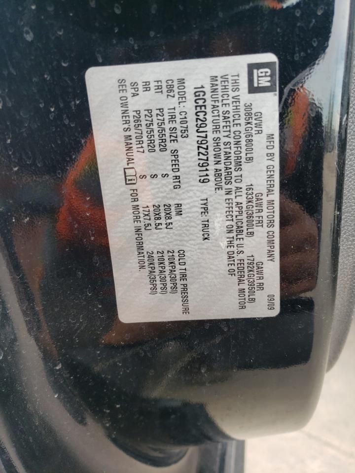 2009 Chevrolet Silverado C1500 Lt VIN: 1GCEC29J79Z279119 Lot: 46713194