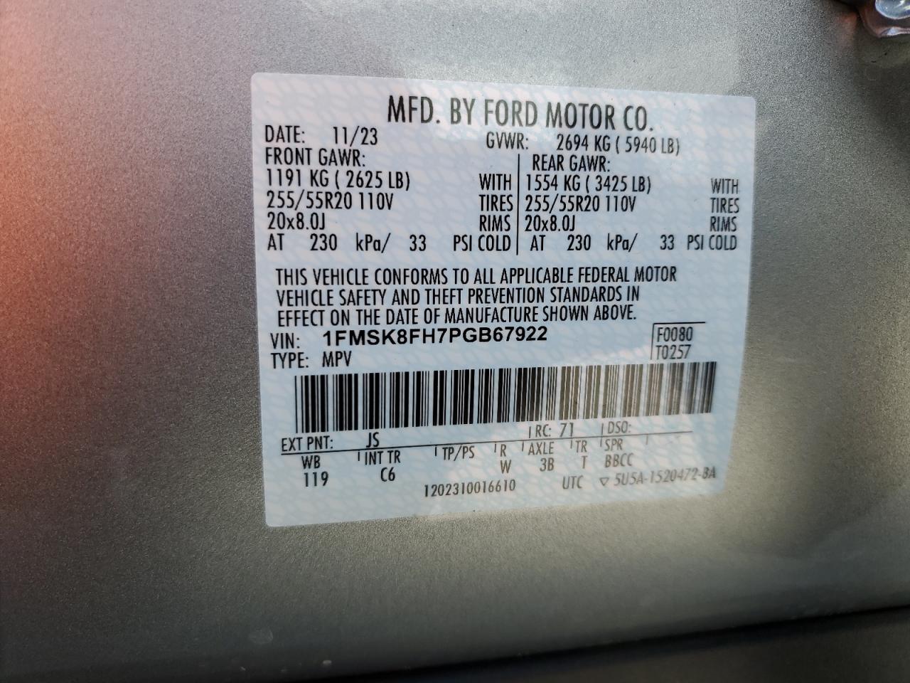 1FMSK8FH7PGB67922 2023 FORD EXPLORER - Image 14