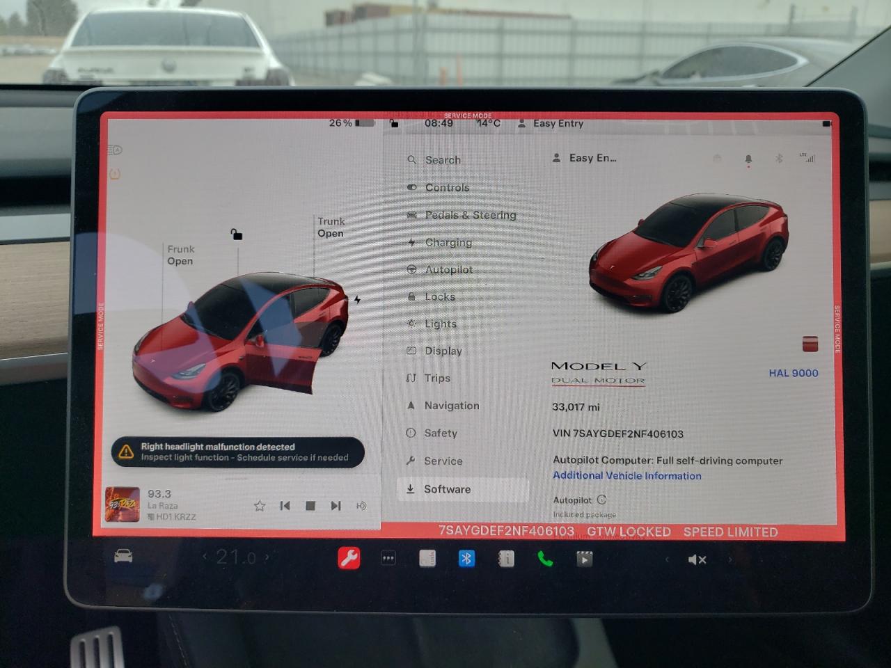 7SAYGDEF2NF406103 2022 Tesla Model Y