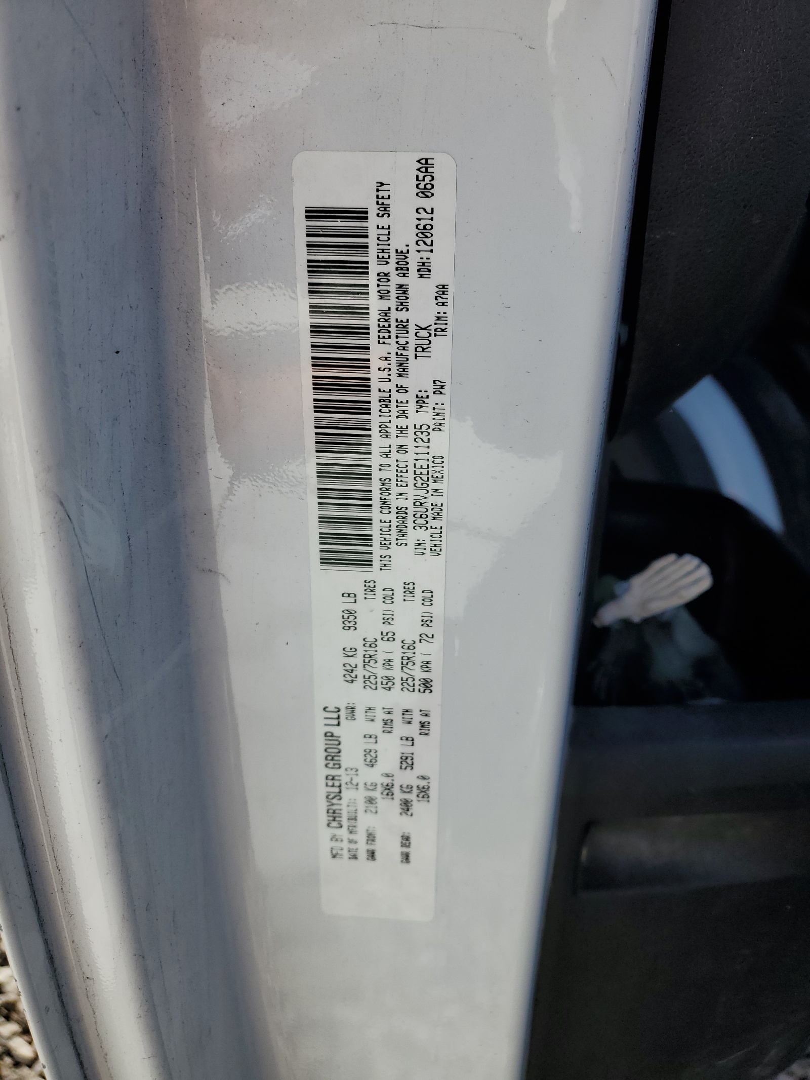 3C6URVJG2EE111235 2014 Ram Promaster 3500 3500 High