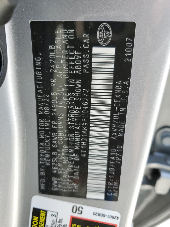 4T1H31AKXPU046272 2023 Toyota Camry Le