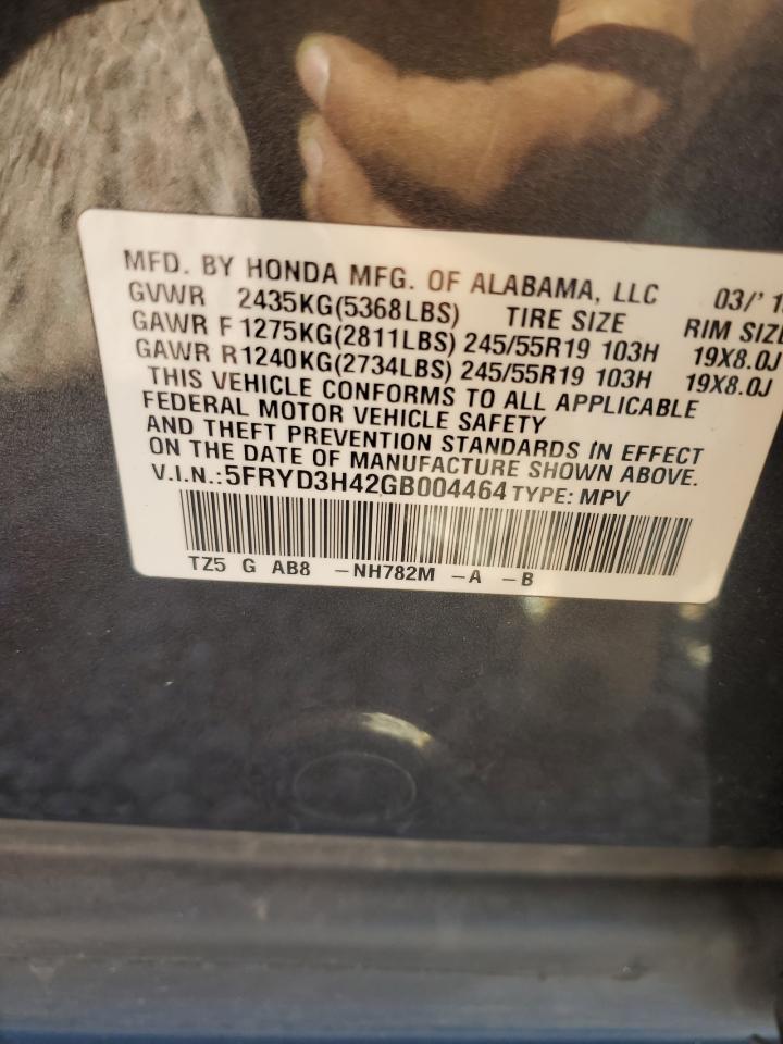 2016 Acura Mdx Technology VIN: 5FRYD3H42GB004464 Lot: 46098364