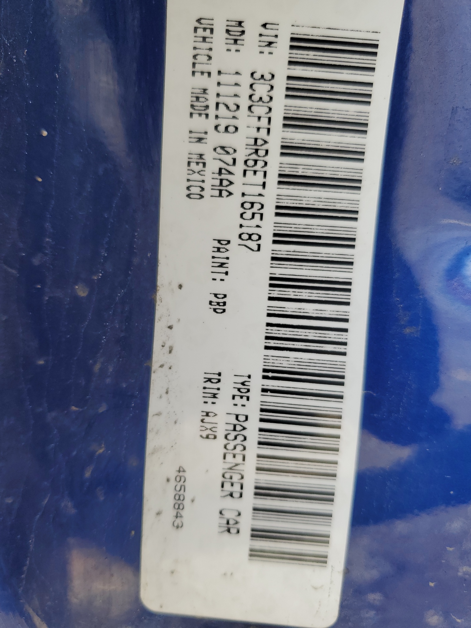 3C3CFFAR6ET165187 2014 Fiat 500 Pop