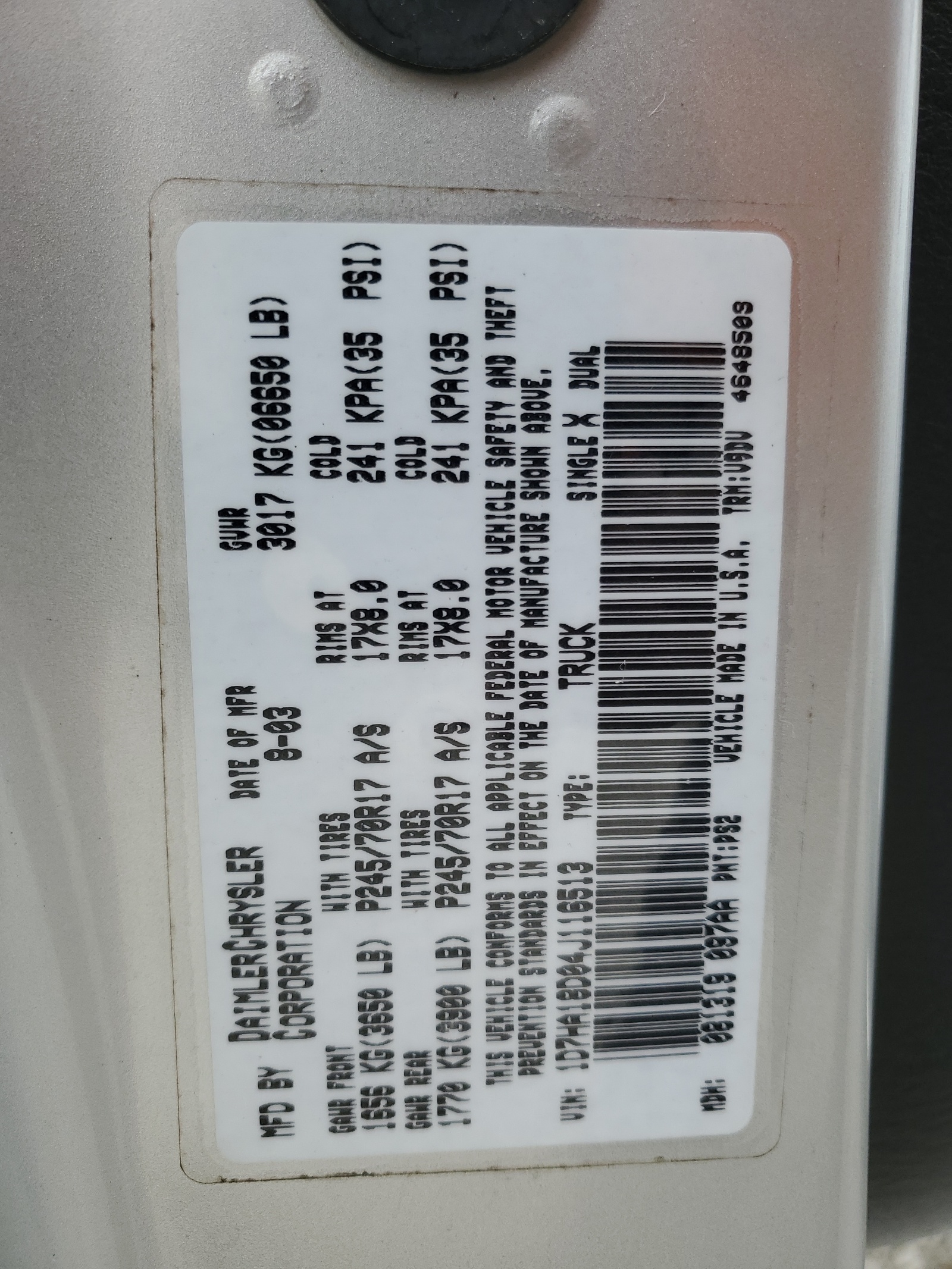 1D7HA18D04J116513 2004 Dodge Ram 1500 St