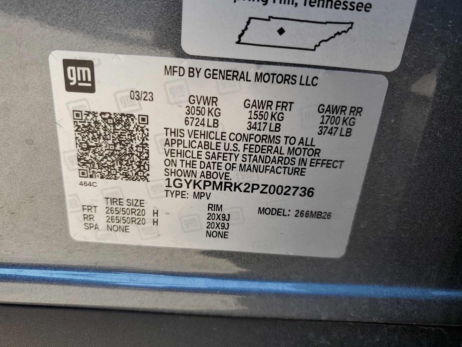 1GYKPMRK2PZ002736 2023 Cadillac Lyriq Luxury