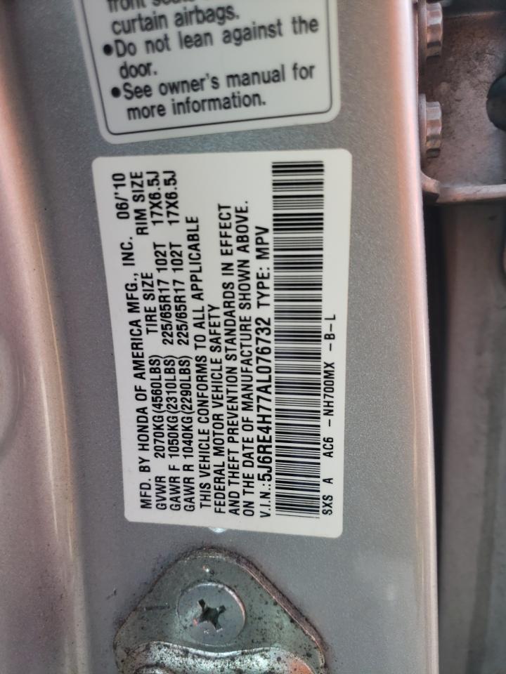 5J6RE4H77AL076732 2010 Honda Cr-V Exl