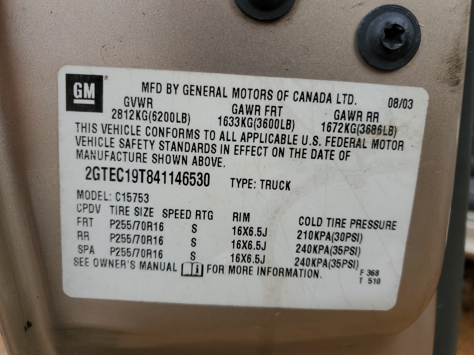 2GTEC19T841146530 2004 GMC New Sierra C1500