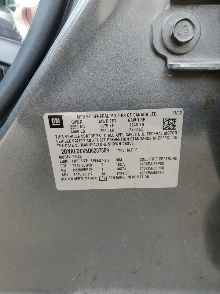 2013 Chevrolet Equinox Lt VIN: 2GNALDEK5D6207369 Lot: 47301514